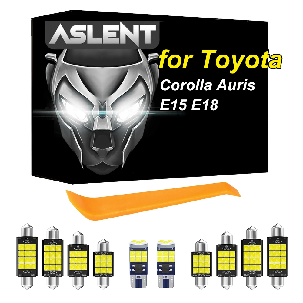 

ASLENT Canbus For Toyota Corolla Auris E15 E18 2006-2020 Vehicle LED Interior Map Dome Trunk Light License Plate Lamp Kit