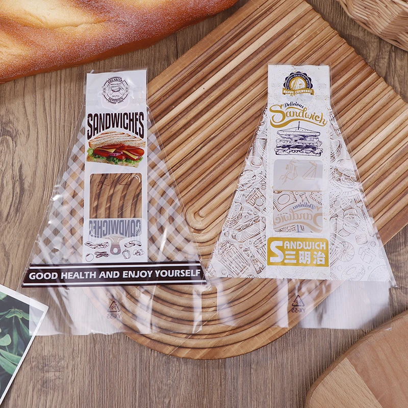 100 шт. прозрачные обертки для сэндвичей специальные одноразовые легко порваемые