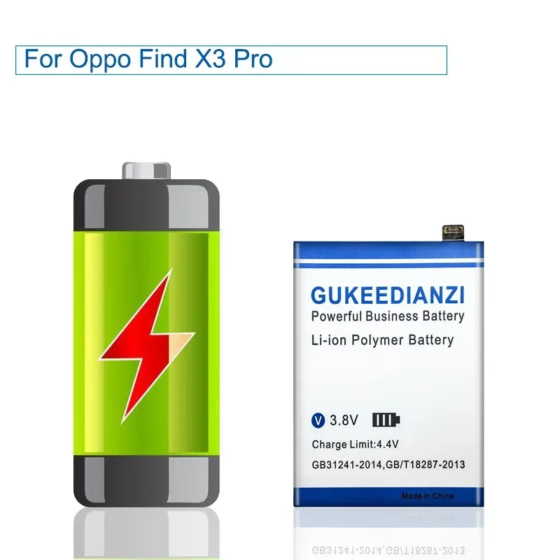 GUKEEDIANZI Аккумулятор BLP831 5300 мАч для Oppo Find X3 PRO X3Pro CPH2173 PEEM00 Аккумуляторы