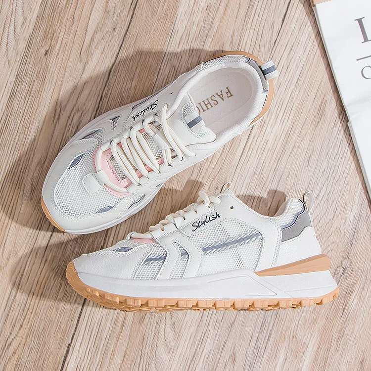 Women Shoes 2022 Summer New Shoes Women's Ins Tide Mesh Breathable Women's Shoes All-match Running Shoes Student Sports Shoes