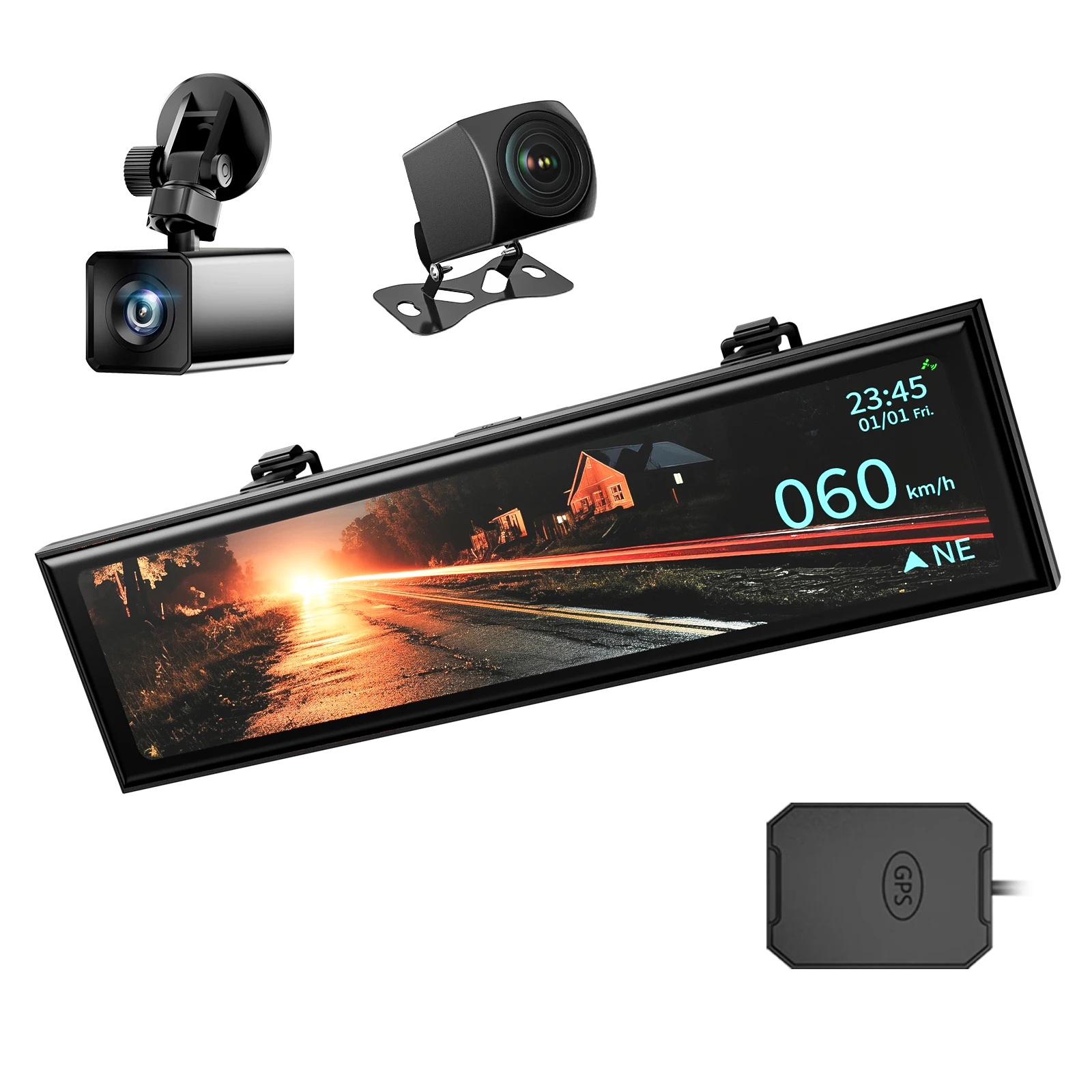 AKEEYO двойной объектив 24-часовая запись Wi-Fi видеорегистратор автомобильная 4k