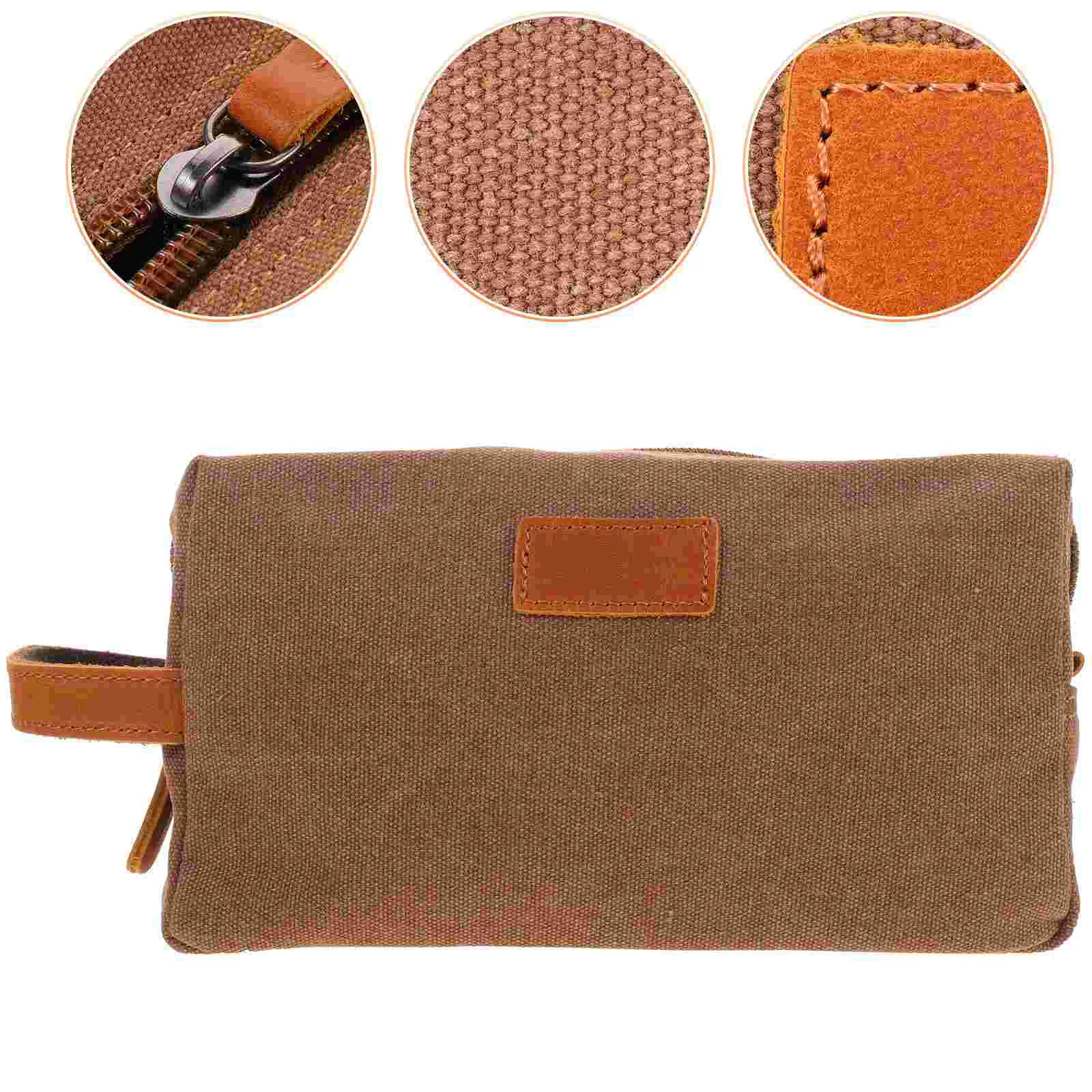 

Travel Makeup Pouch Toiletry Cosmeticorganizer Portable Case Storage Zipper Vintage Purse Brush Change Walletwomen Care