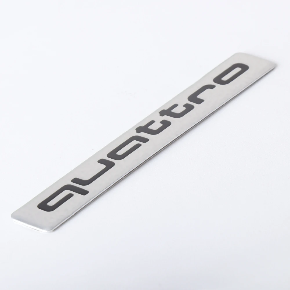 

3D алюминий для AUDI QUATTRO значок автомобиля Стайлинг кузова хвост багажник крыло декоративная наклейка авто эмблема модификация аксессуары