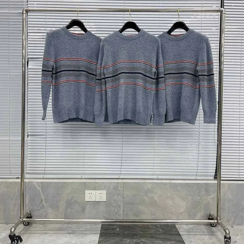 TB THOM Sweaters Men Pullover Retro Fashion Brand Design Striped Pullovers Autumn Jumper Harajuku Causal Women Sweaters