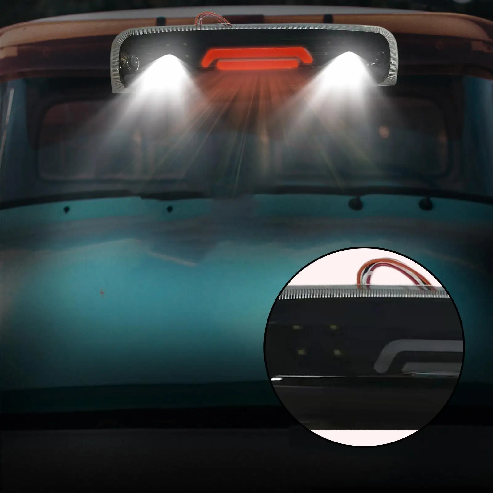 

Прозрачный светодиодный третий стоп светильник в сборе с высоким креплением, стоп-сигнал для груза, стоп-сигнал для RAM 1500 2500 3500 2009-2018