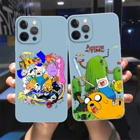 cute catoon adventure time beemo jake finn lumpy phone case for iphone 11 12 13 pro max x xr xs max 8plus soft bumper back cover