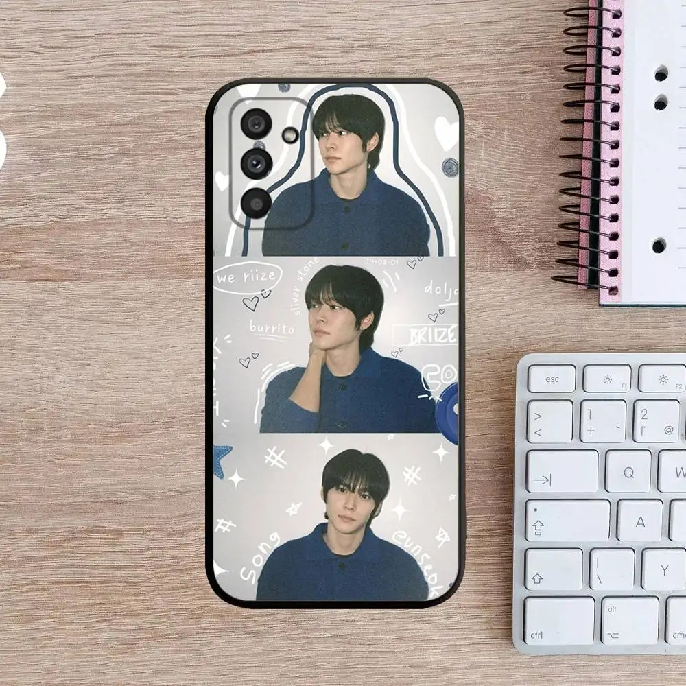 Фото Чехол для телефона Kpop-R-Riize Wonbin для Samsung Galaxy A13,A21s,A22,A31,A32,A52,A53,A71,A80,A91, мягкий черный чехол №4