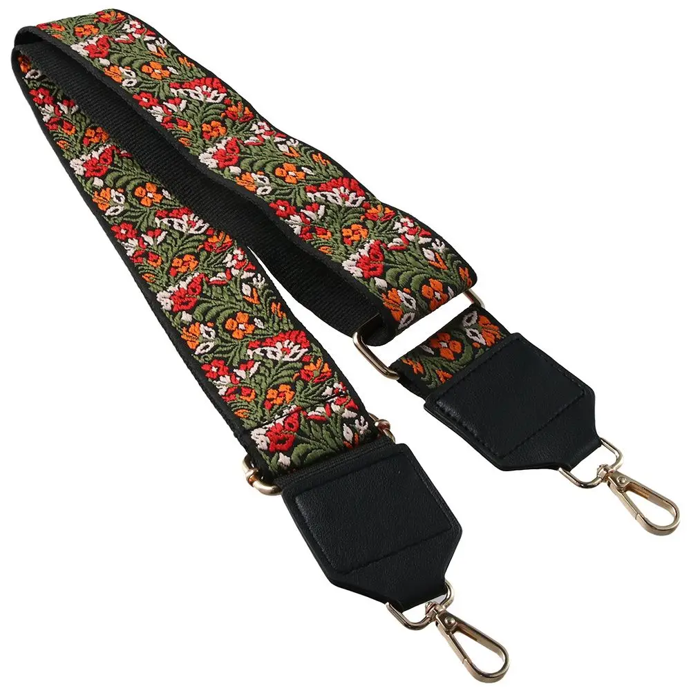 

Ремешок для кошелька с вышивкой 2 дюйма (5 см), Сверхширокий полиэстеровый наплечный ремень в гитарном стиле, 31,5-51 дюйм