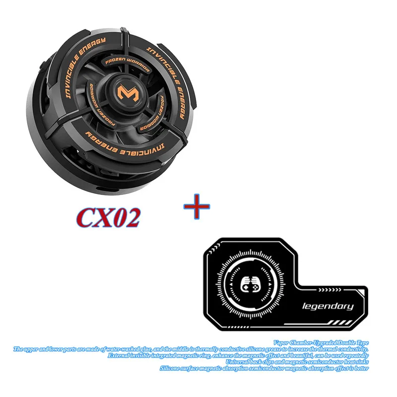 

CX02 Mobile Phone Wireless Charging Cooling Fan for PUBG Semiconductor Gaming Accessories Game Cooler for IPhone Xiaomi Radiator