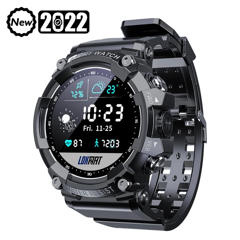 

LOKMAT ATTACK 3 Smart Watch Men Bluetooth Call Heart Rate Monitor IP68 Waterproof Outdoor Smartwatch 240*240 1.28 TFT LCD screen
