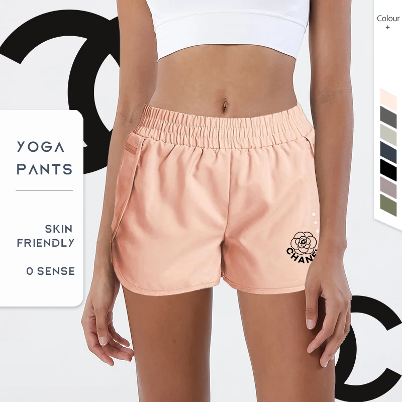 

Women Summer Yoga Shorts Casual Stretch Patchwork Brand Flower Print Sport Gym Pants Clothes Outdoor Running Shorts Fitness