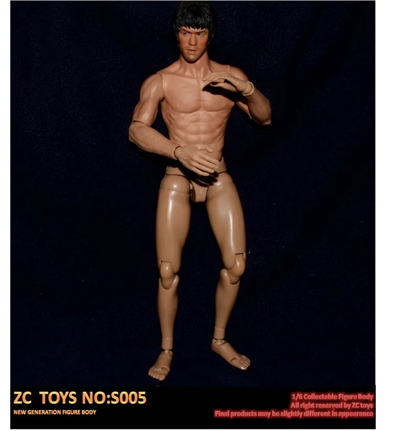 

1/6 Scale Male Body Figure Nude Muscular Narrow Shoulder Figures Asian Color for Donnie Yen Action Figure Doll Toys