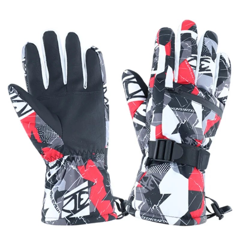 

Новые зимние лыжные перчатки для сенсорных экранов, плюшевые утолщенные женские водонепроницаемые и противоскользящие