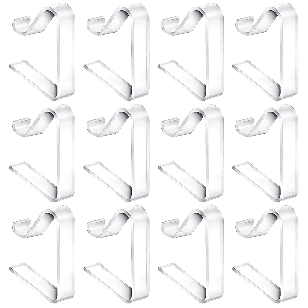 

12 Pcs Tablecloth Clip Fixing Cover Clamps Home Clips Outdoor Clear Picnic Acrylic Anti-slip