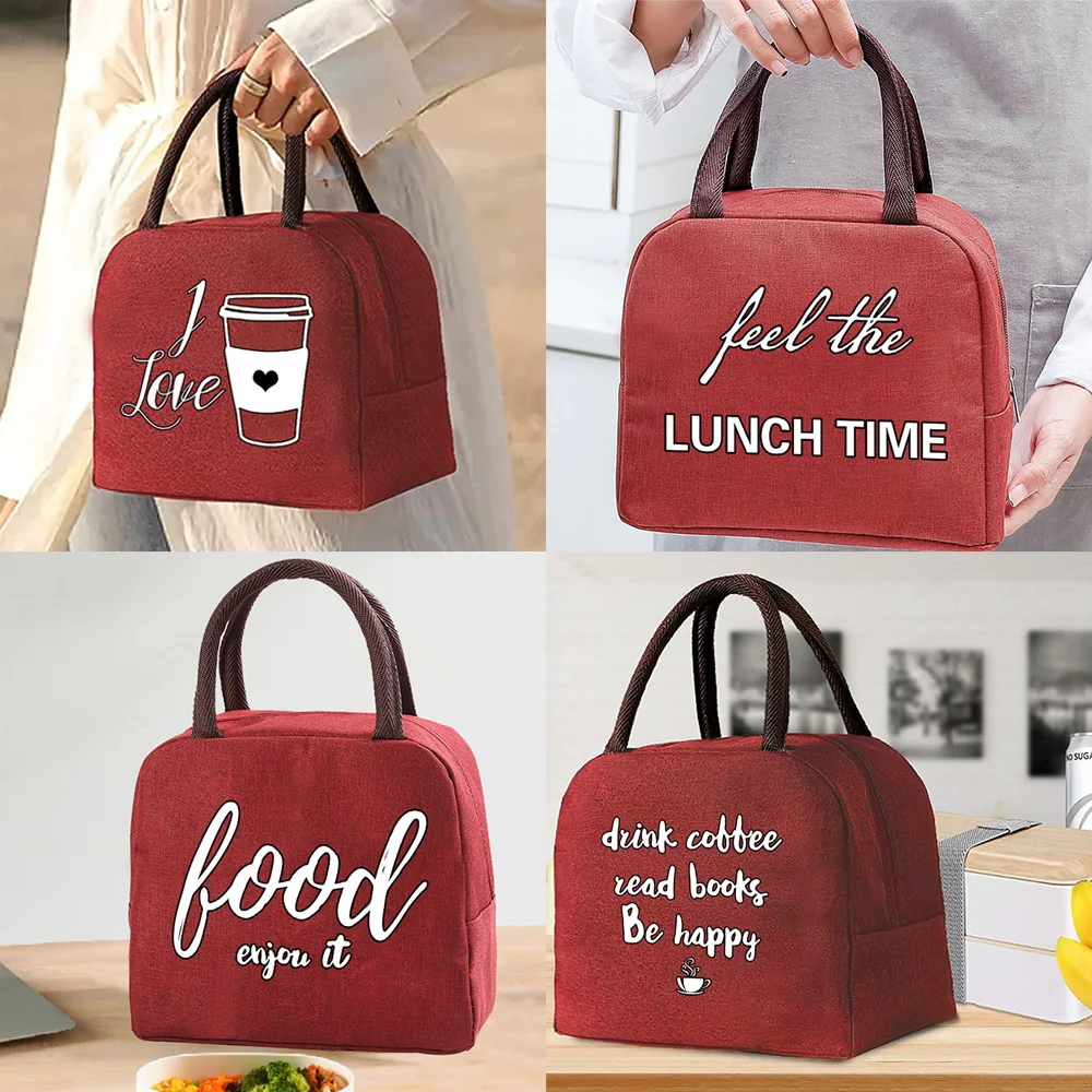

Insulated Lunch Bag for Women Portable Cooler Tote Hangbag Container Picnic Thermal Food Ice Pack Storage Lunchbox Food Series