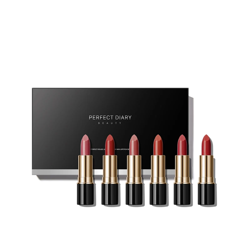 

Small Black Diamond Lipstick Mini Six-Piece Set Gift Box Authentic