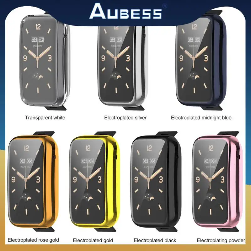 

Protective Cover For Xiaomi Band 7 Dustproof All-inclusive Protective Shell Electroplating Smart Accessories Tpu Soft Rubber