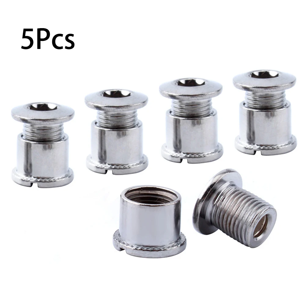 

5pcs MTB Bike Chainring Bolts Screws Stainless Steel Ultra Light Bicycle Single Double Triple Bolt Cycling Crankset Accessories