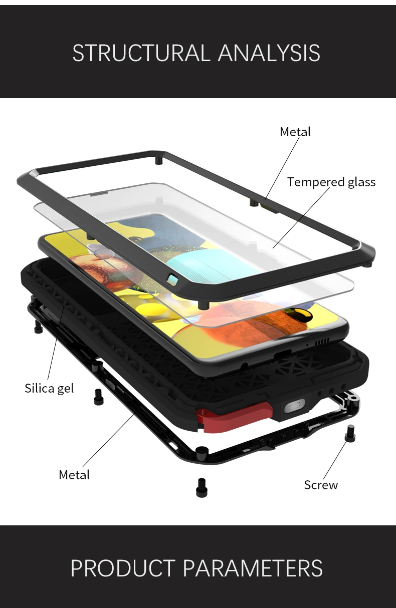 Phone Case For Samsung Galaxy A51 A71 5g Love Mei Shock Dirt Proof Water Resistant Metal Armor Cover For Samsung Galaxy A71 4g