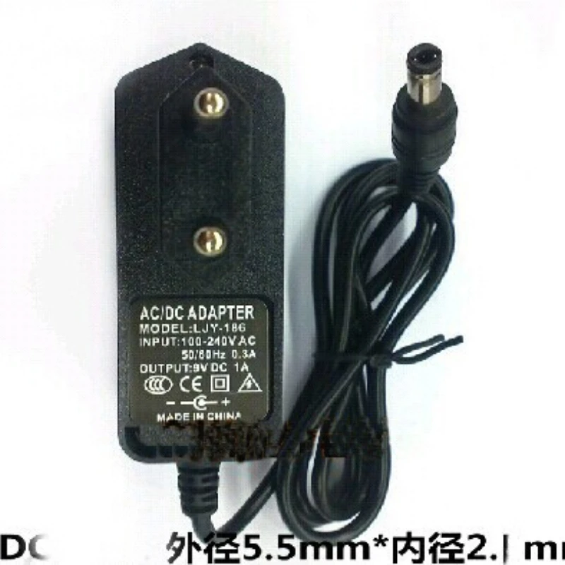 

AC 100V-240V Converter Adapter DC 9V 1A Power Supply DC 5.5mm x 2.1mm