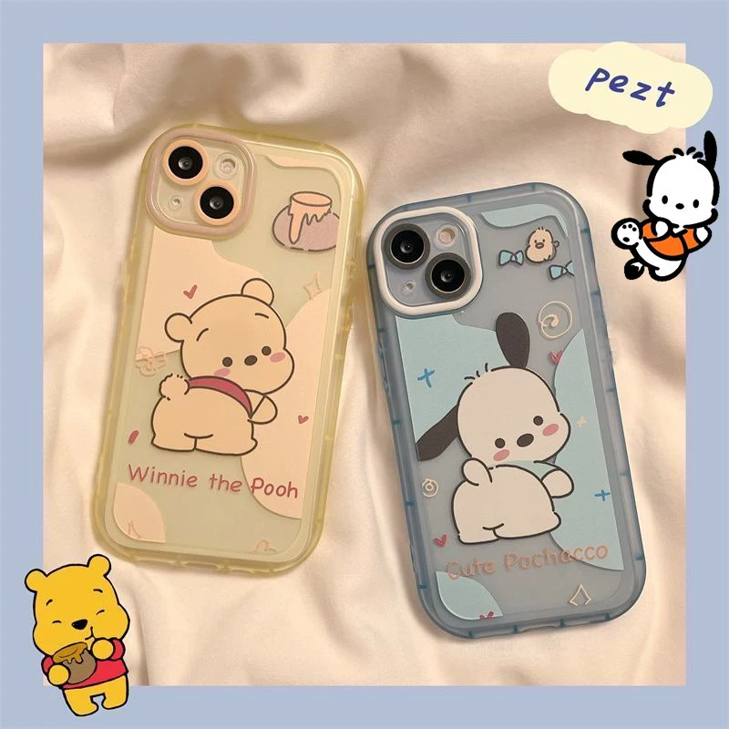 

Sanrio Pochacco Phone Case Kawaii Beauty iPhone 13 12 11 X Pro Max Transparent Print Mobile Protective Shell Anti Drop Toy Girls