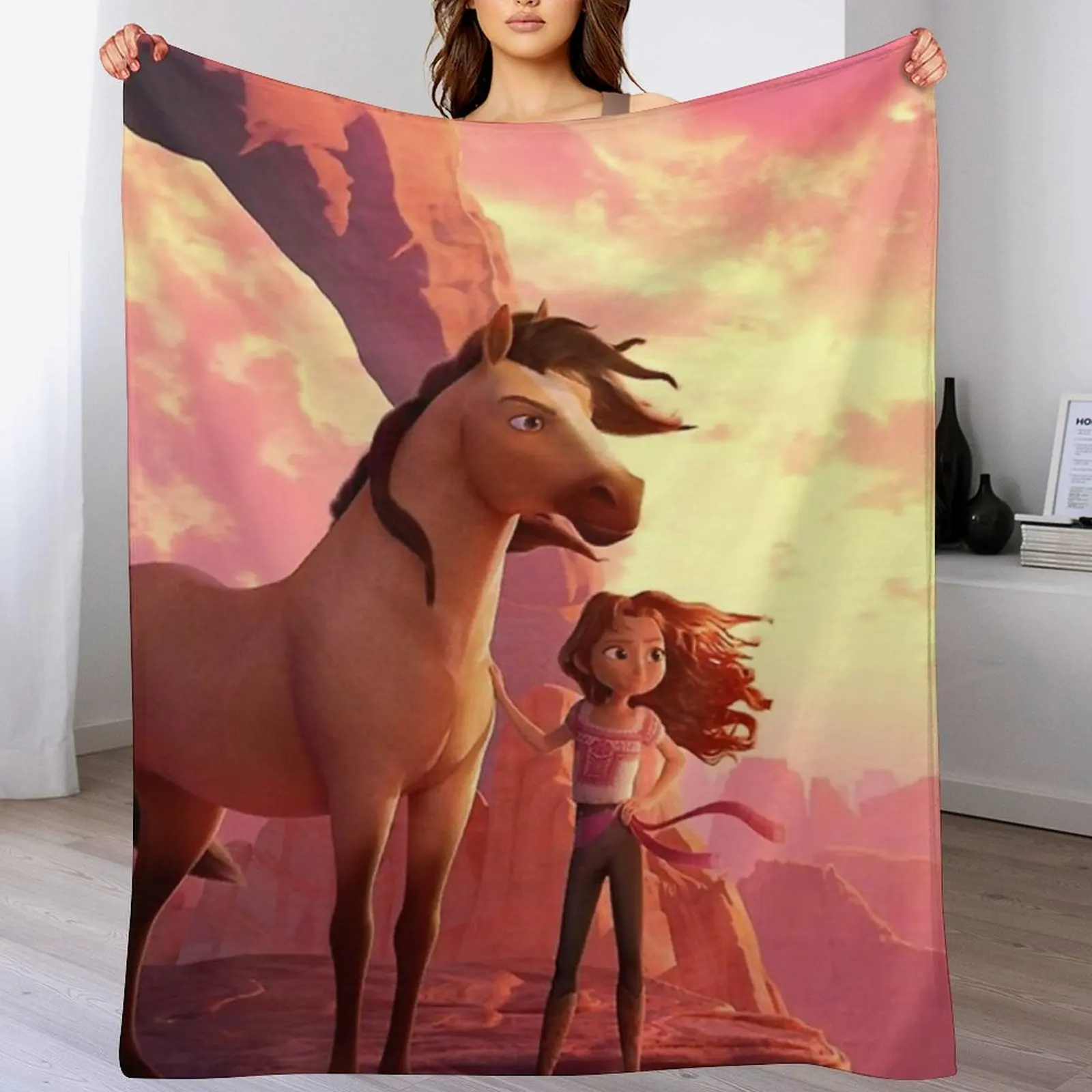 Одеяло Spirit Untamed для кемпинга персонализированные подарки дизайнерские одеяла в