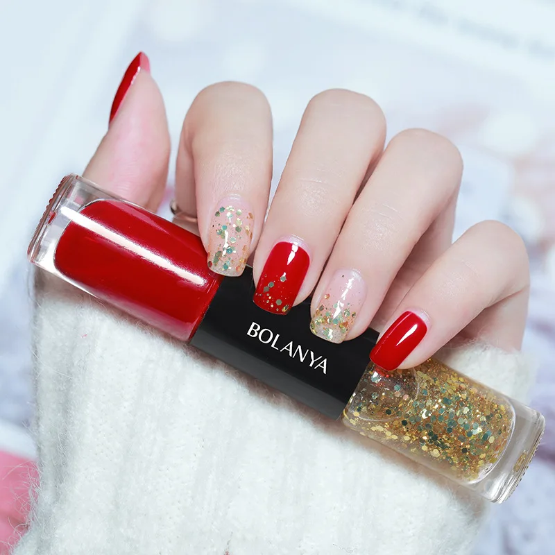 

BOLANYA 2 цвета акварельный лак для ногтей без выпечки без зачистки Быстросохнущий лак для ногтей Отшелушивающий лак для ногтей