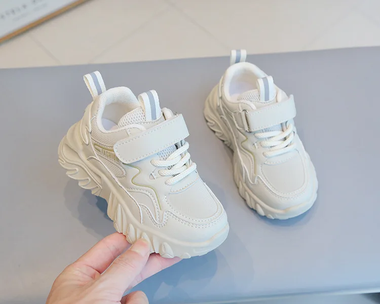 

Autumn New Children Tennis Shoes Boys Girls Black All-match Sneakers Comfortable Fashion Kids Sports Running Shoes Hook & Loop