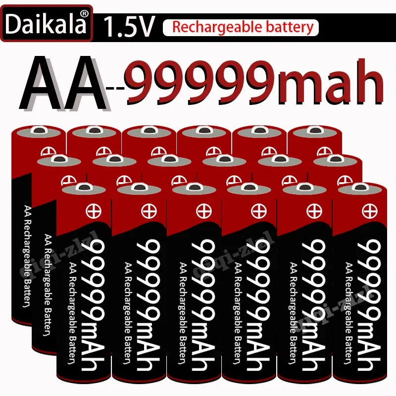 

2-60PCS 2023 New AA Battery 99999 MAh 1.5V Rechargeable Battery AA for Flashlights, Toys, Mice, Microphones, Etc.+Free Shipping