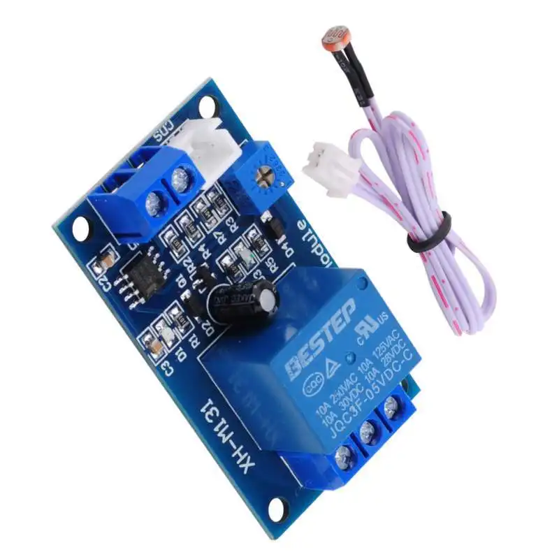 5Pcs XH-M131 DC  5V 12V 24V 10A Light Control Switch Photoresistor Relay Module Detection Sensor Brightness Automatic Control