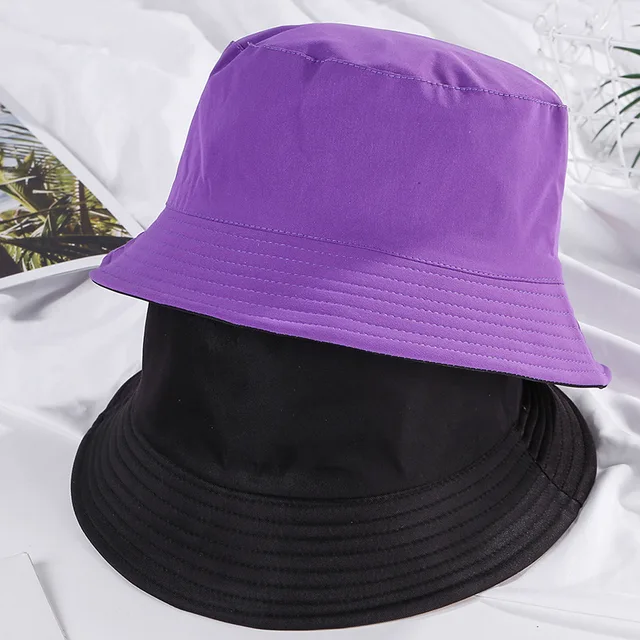 Solid Color Bucket Hat For Women Men 