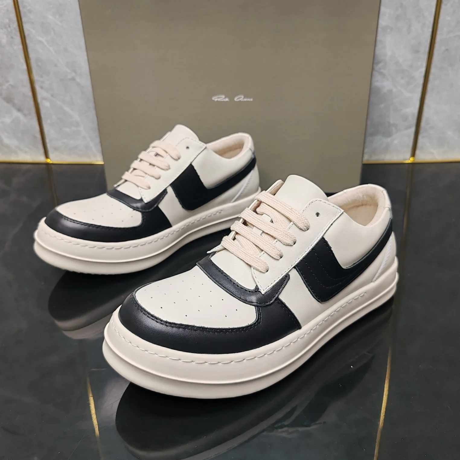 Обувь Ricks двухцветная кожаная повседневная обувь Owens для мужчин и женщин новейшая