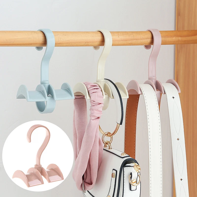 

360-degree Rotating Clothes Hanger Rack Space Saving Wardrobe Stoage Hangers Handbag Holder for Bags Hanging Hook Organizer