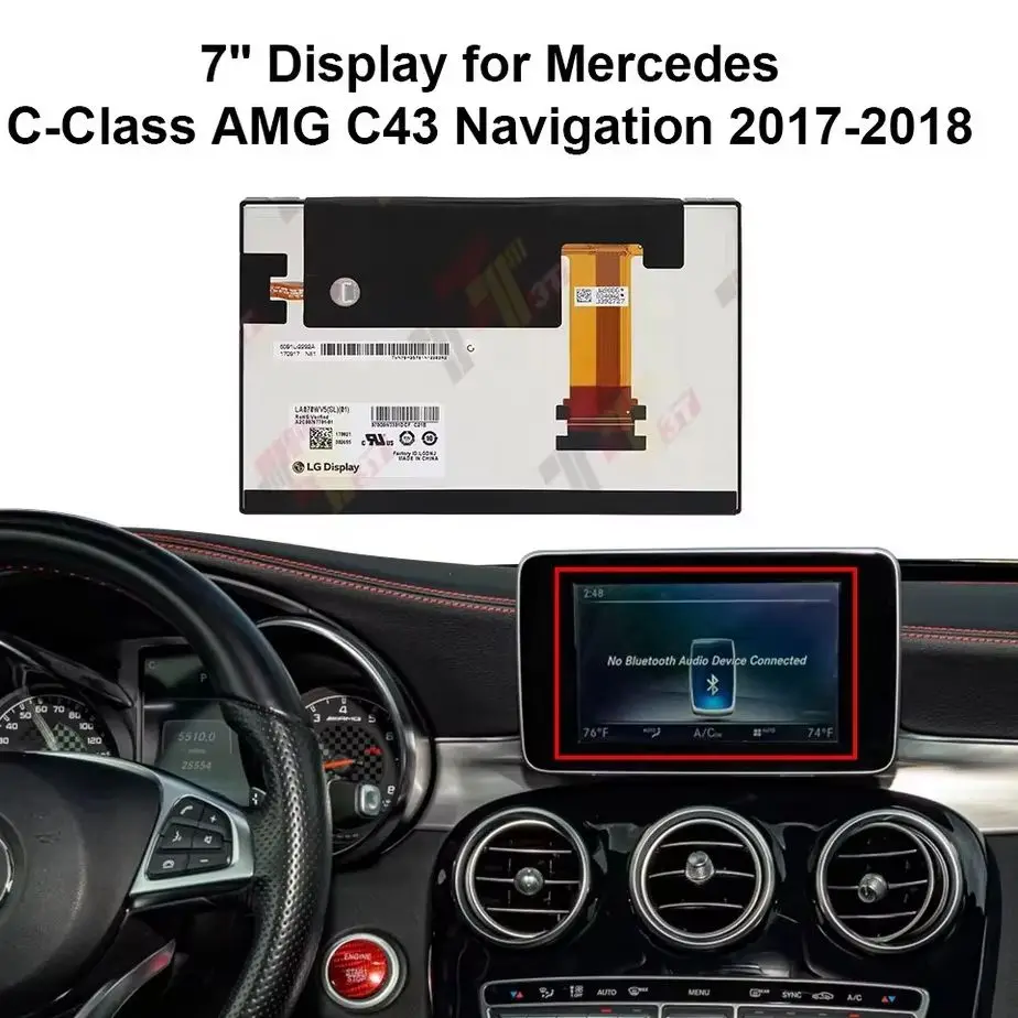 Фото 7-дюймовый дисплей LA070WV5(SL)(01) для Mercedes B-Class B250, B250e, C-Class C200, C250, C300, C350, GLA, GLC 300, AMG GLC 43, 63 Navigation №2