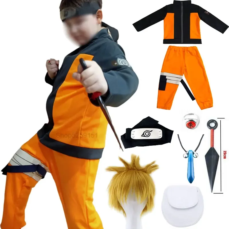 Детский костюм для косплея удзумаки из аниме шипудэн ниндзя комикс на Хэллоуин