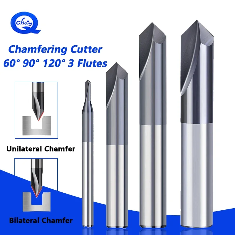 Фреза с фаской, покрытие из сплава, инструмент из вольфрамовой стали по стали, алюминию, обработка с ЧПУ, 3 фрезы, точечные сверла, фреза