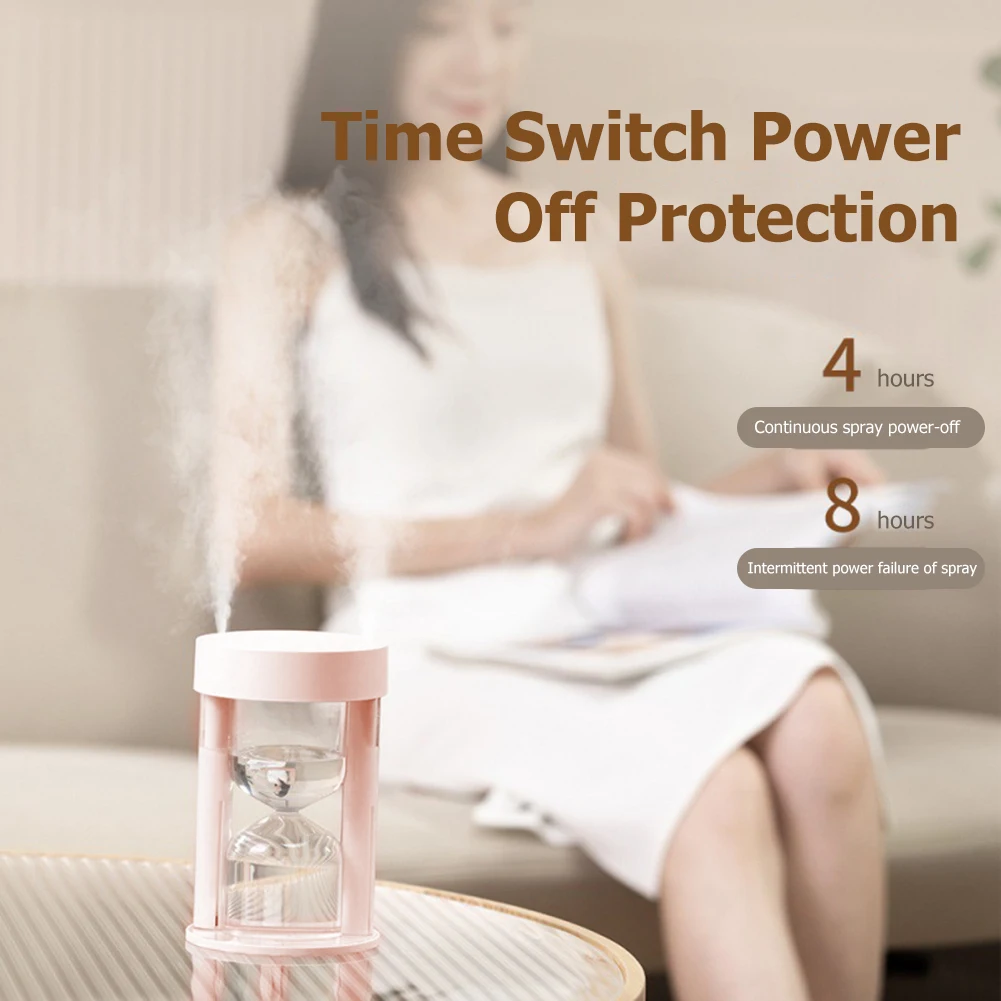 

Цветные песочные часы 360 мл, увлажнитель воздуха, бесшумный светодиодный диффузор для ароматерапии, 4,2 Вт, 2000 мАч, украшения для дома, офиса, с...