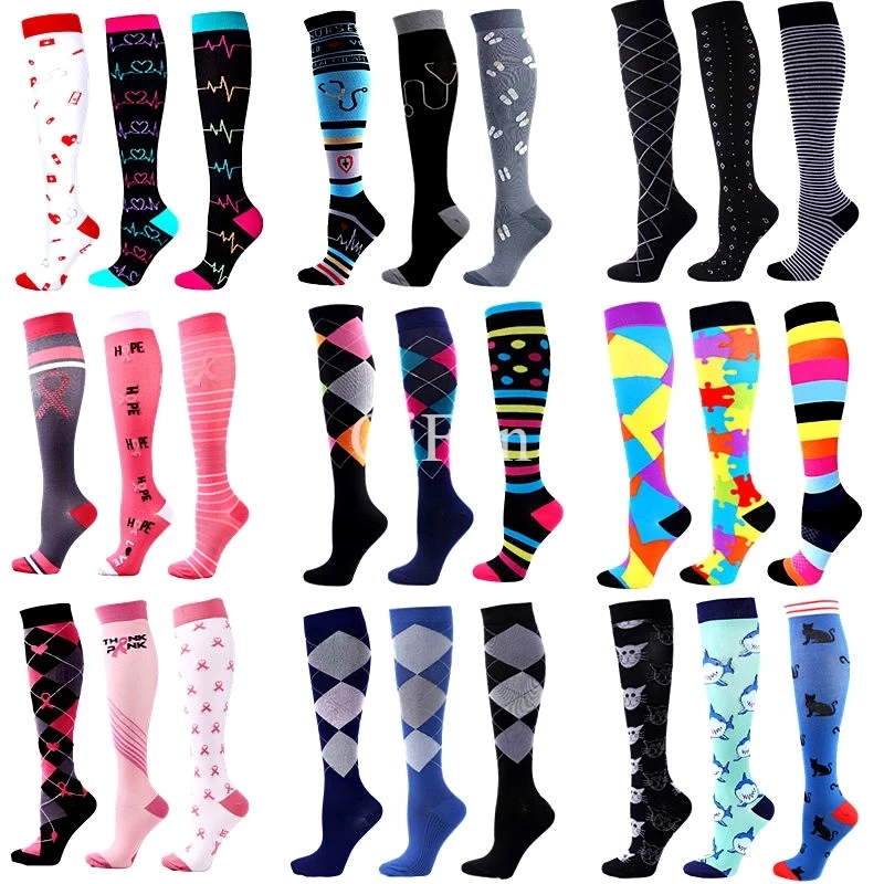 Bulk Sales Free Shipping Compression Socks Women Medical Varicose Veins Nursing Socks Sport Socks Men Women Compression Stocking