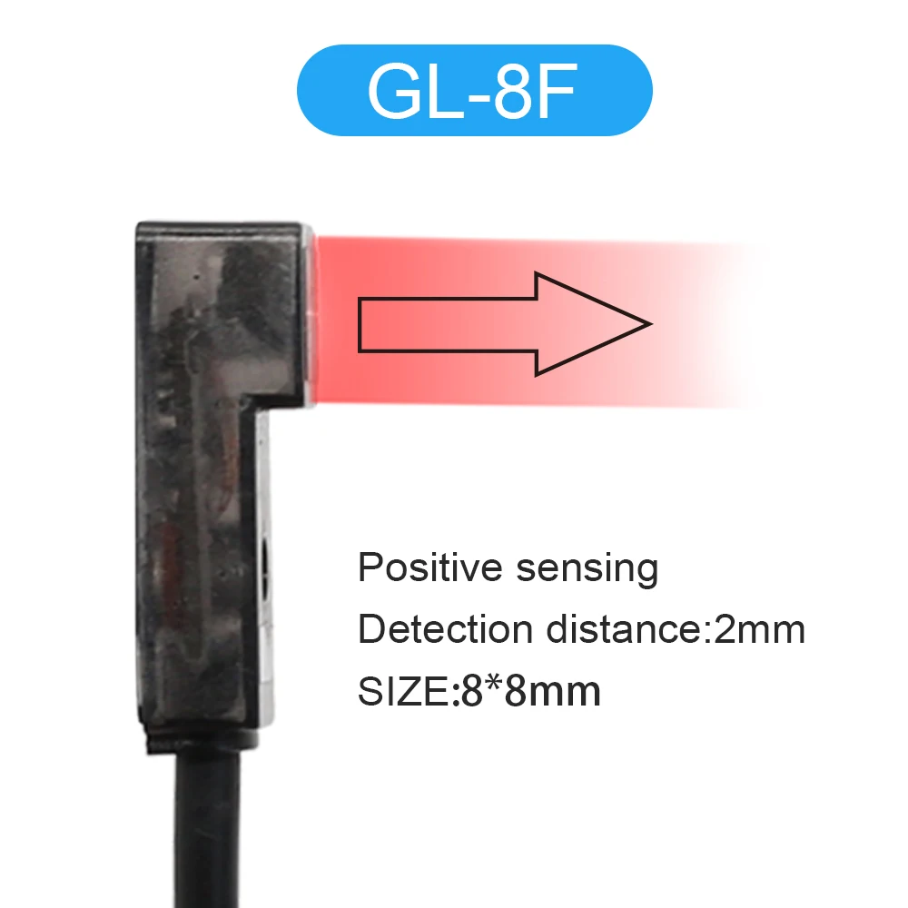 

Индуктивный датчик приближения AUCHTEL GL-8H, металлический детектор ABS, маленький Интеллектуальный прерыватель движения, не смывается, 2 мм, постоянный ток 12 В, 24 В, С кабелем 1,2 м