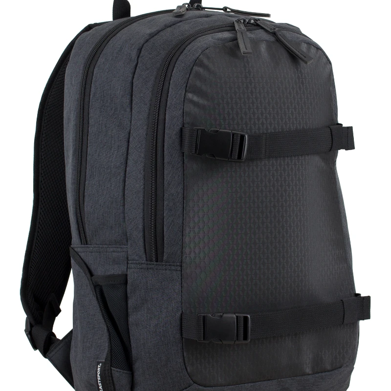 Eastsport Unisex Travel Backpack with Removable Shoulder Bag, Black