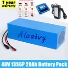 Литиевый аккумулятор 18650, 48 В, 20 А ч, 13S6P, 1200 Вт, высокая мощность, 54,6 в, для электрического велосипеда, электрического скутера, электровелосипеда, встроенный аккумулятор 30 А BMS