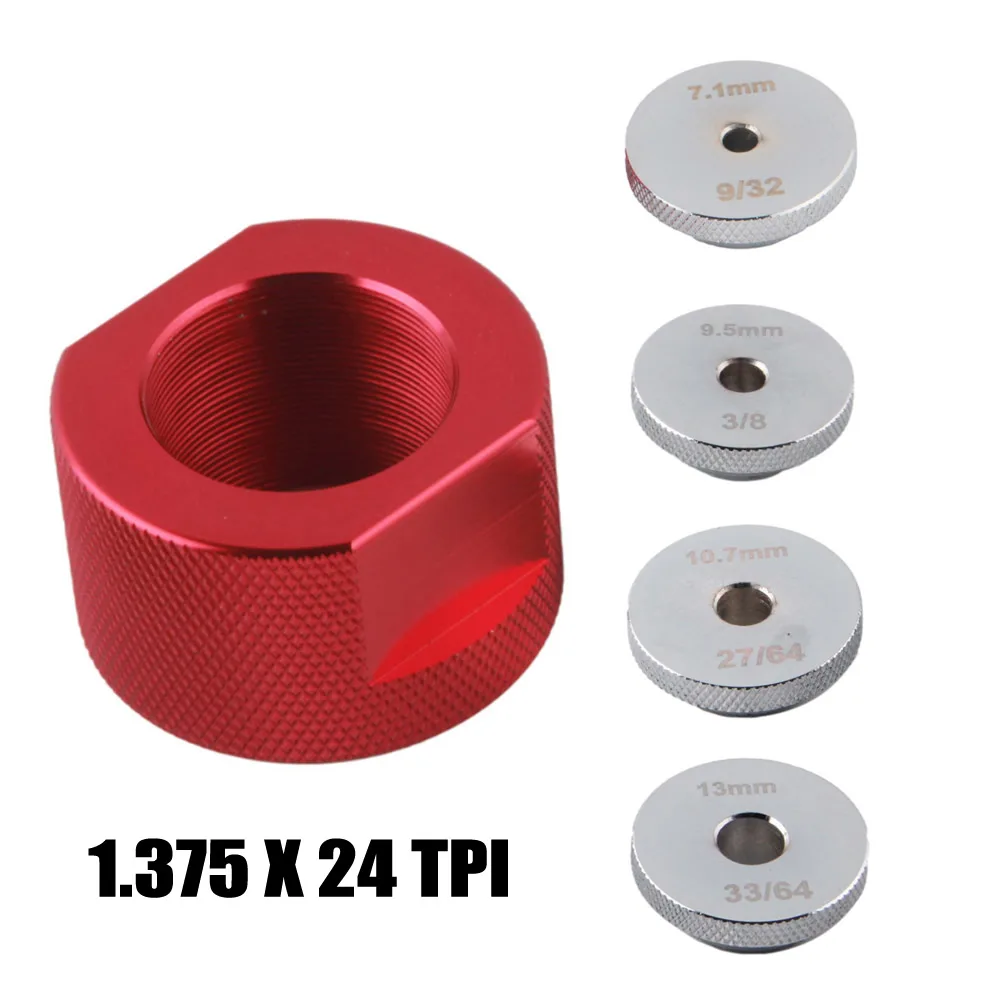 

1.375x24TPI 9mm 308 jig Baffle Cone Cups Guider 1-3/8x24 TPI end cap adapter tool Drill Fixture