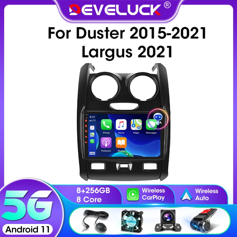 

2 din Android Car Radio For Renault Duster 2015 - 2021 For LADA Largus 2021 Multimedia Video Player Navigation GPS Carplay dvd