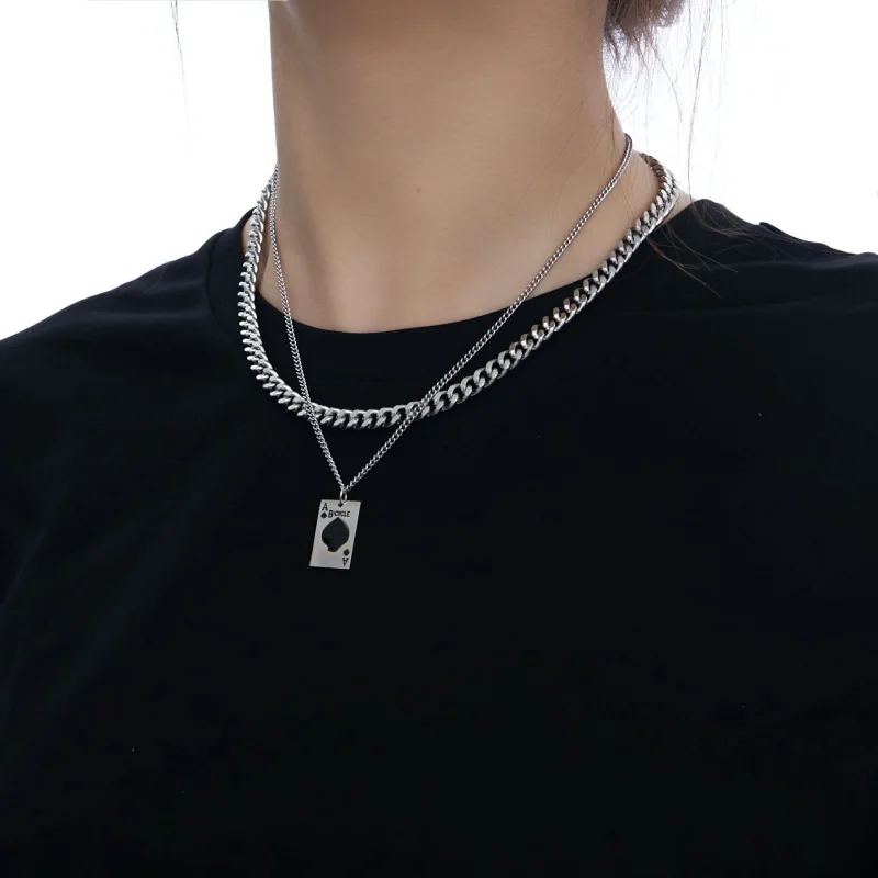 

Card Black Punk Pendant Necklace Jewelry Collar Snake Women's Party Gifts Chain Accessories Wholesale Hip Hop Korean Fashion
