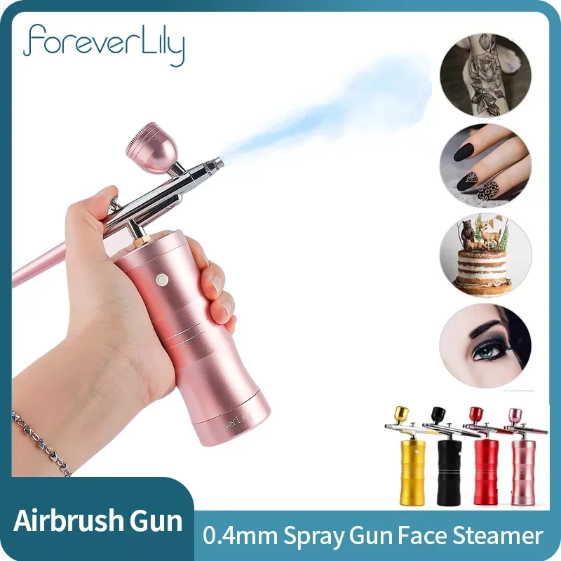 

NEW2023 0.4mm Airbrush Makeup Cake for Compressor Kit Air-brush Spray Gun for Art Painting Manicure Craft Spray Model Face Steam
