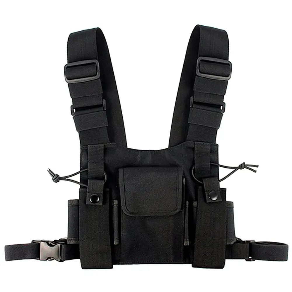Radio Harness Chest Front Pack Pouch Holster Vest Rig Carry Bag for Baofeng UV-5R UV-82 BF-888S TYT Motorola ICOM Walkie Talkie