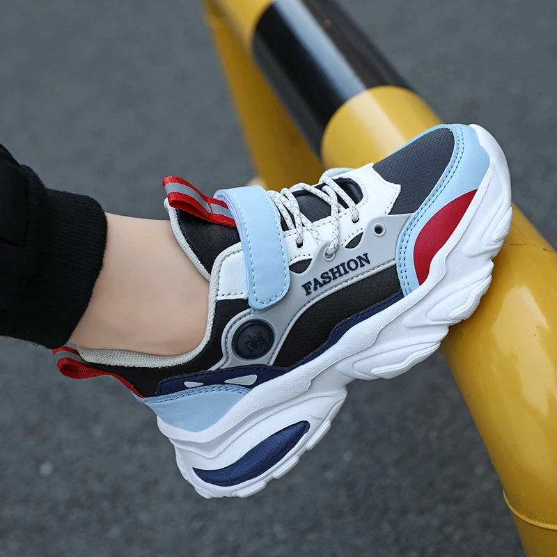 2023 New Children Shoes Leather Fashion Kids Running Shoes Lightweight Comforthable Girls Boys Sneakers Kids Flat Casual Shoes