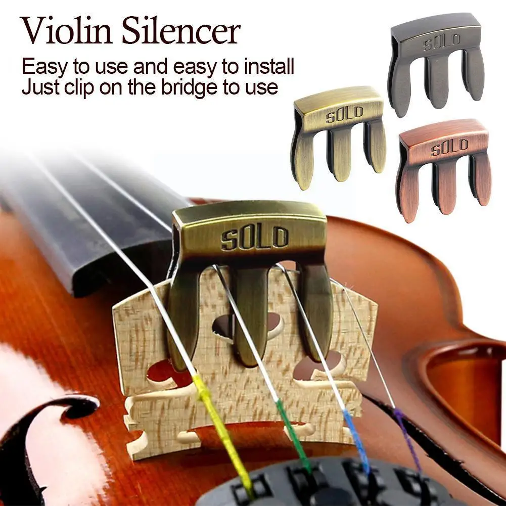 

2.5cm Violin Silencer Sd-210 Practice Reduce Musical Instrument Accessories Color Buckle Muffler Metal 3 E9m1