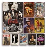 classic movie posters metal tin sign vintage man cave home decoration accessories retro art wall dcor metal plate plaques