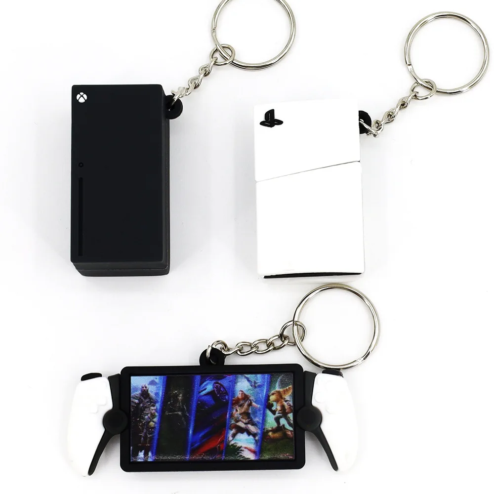 Модная мини-приклеивающаяся консоль PS5 брелок с игровой ручкой подвеска для